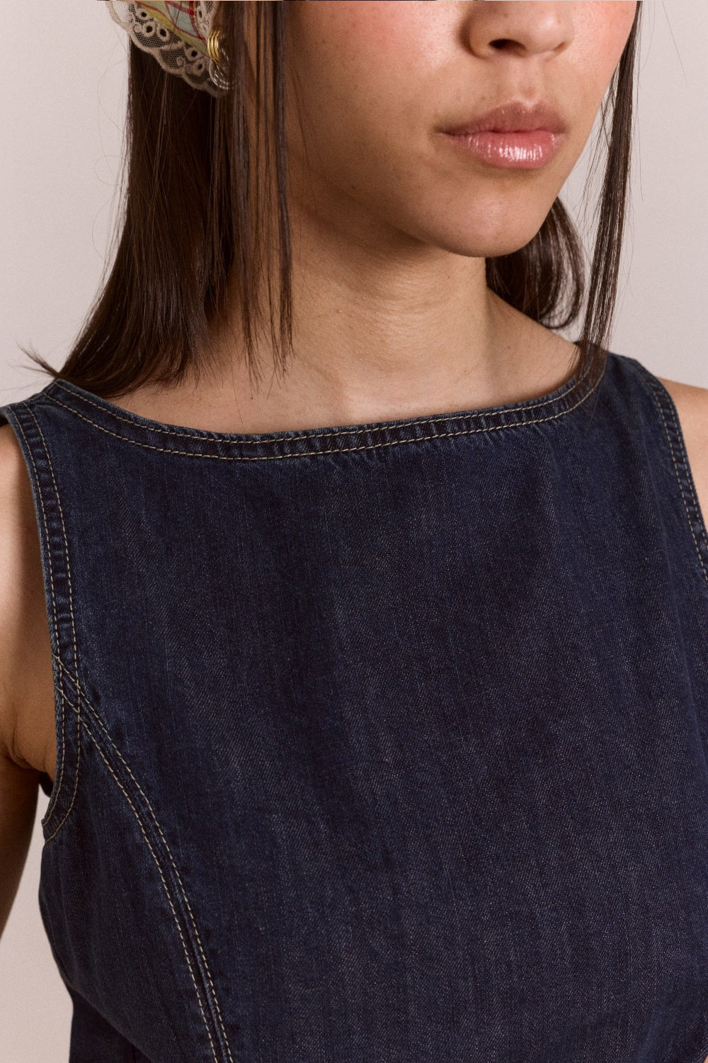Damson Madder maxime top - dark indigo