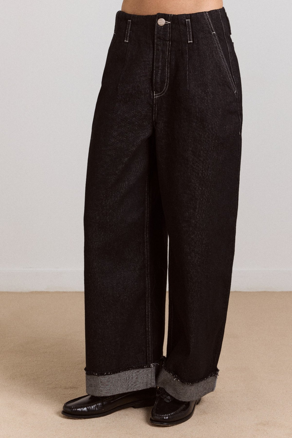 Damson Madder loose fit pascal jeans - black wash