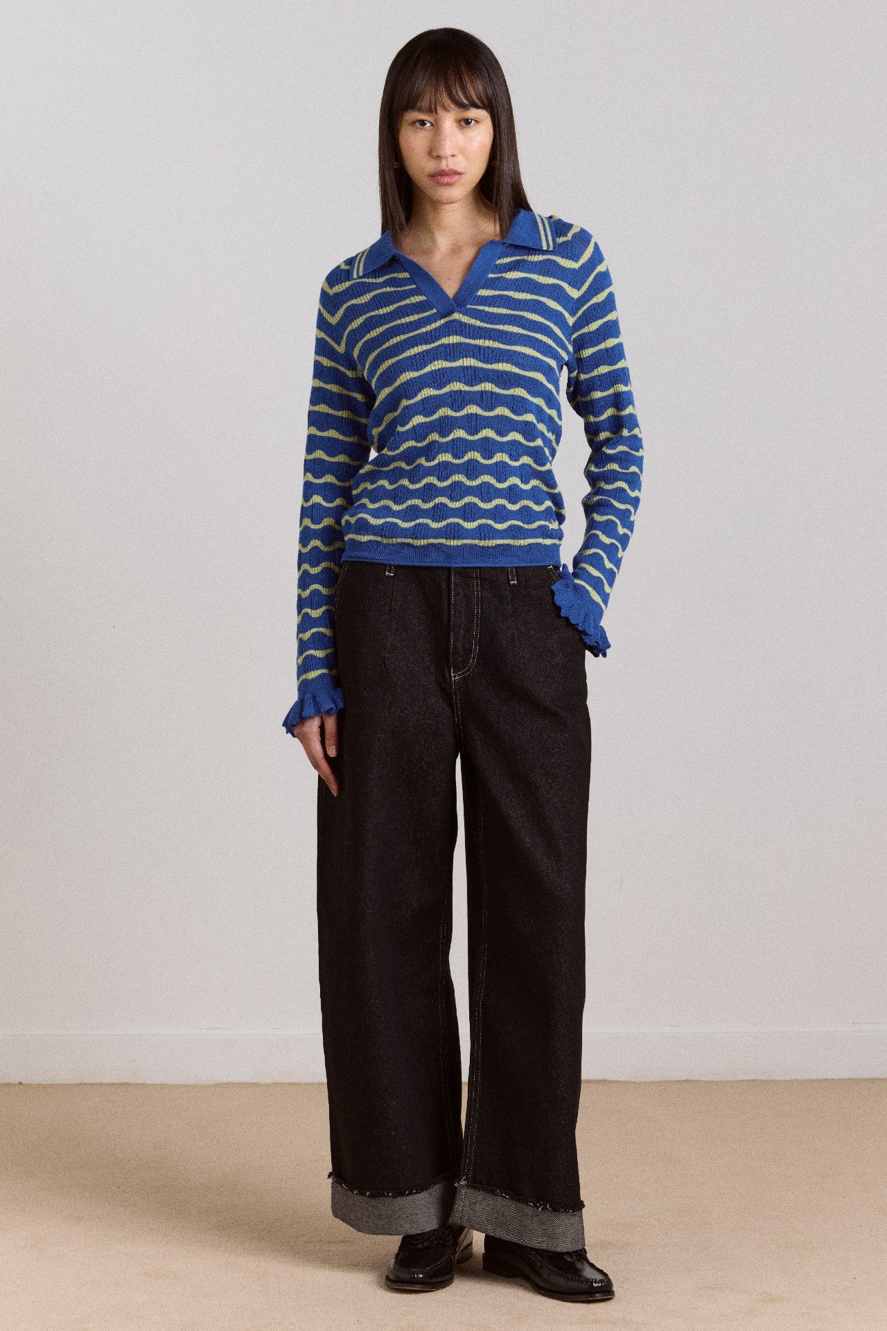 Damson Madder loose fit pascal jeans - black wash