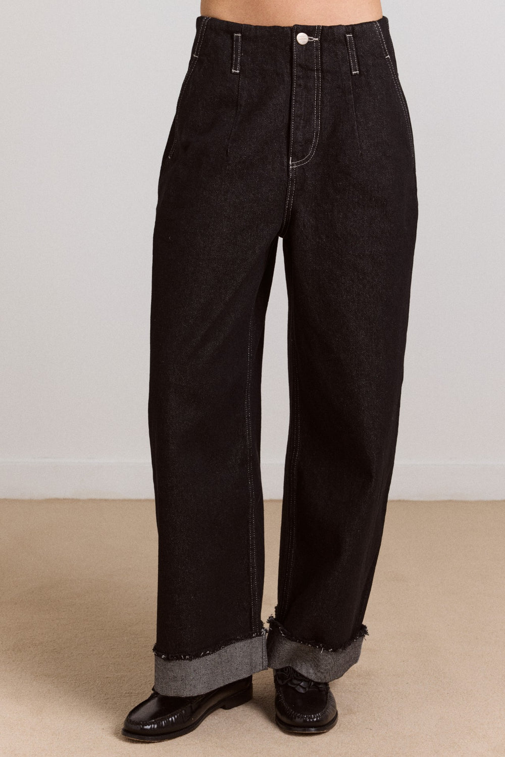 Damson Madder loose fit pascal jeans - black wash