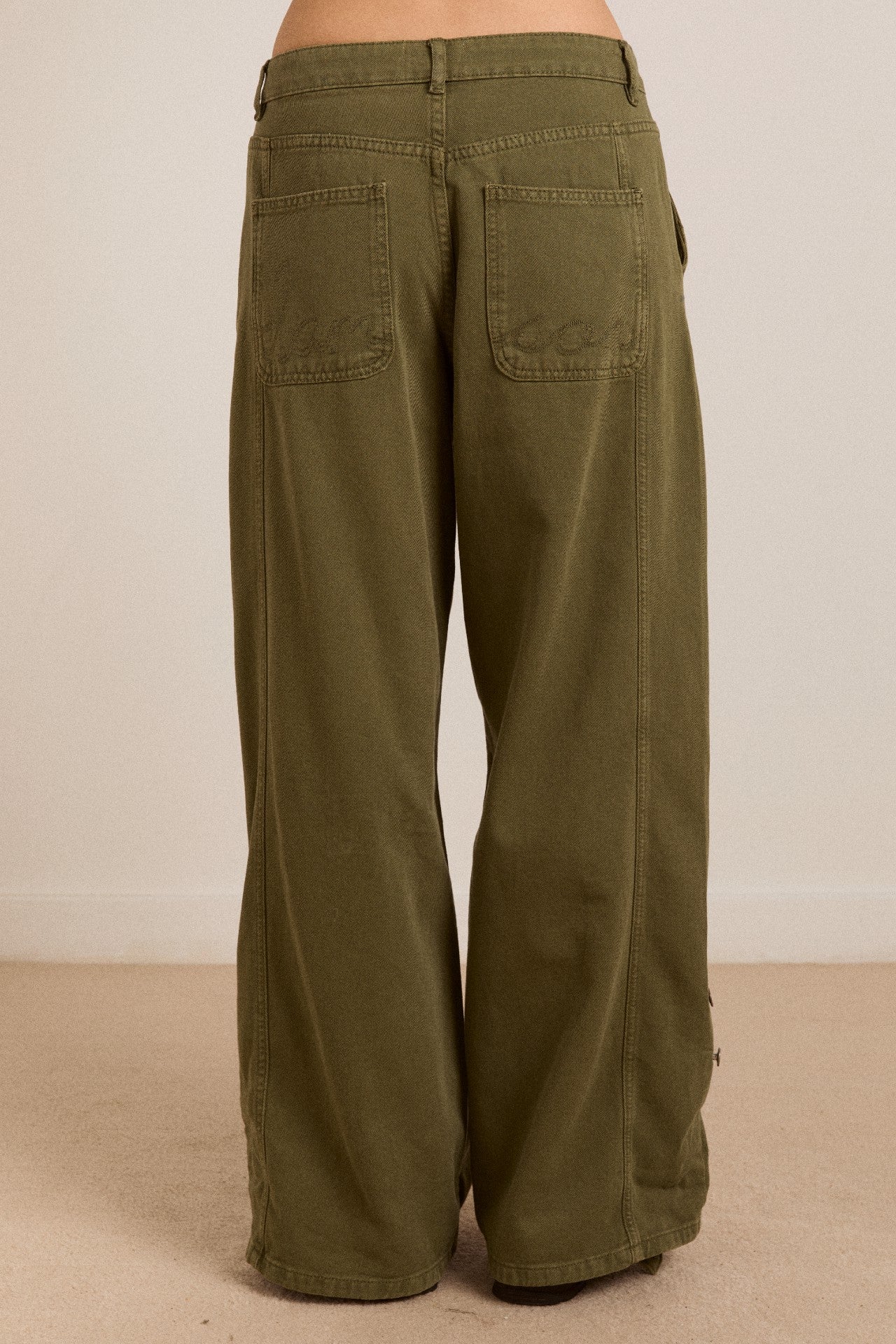 Damson Madder wylie turn up jeans - khaki