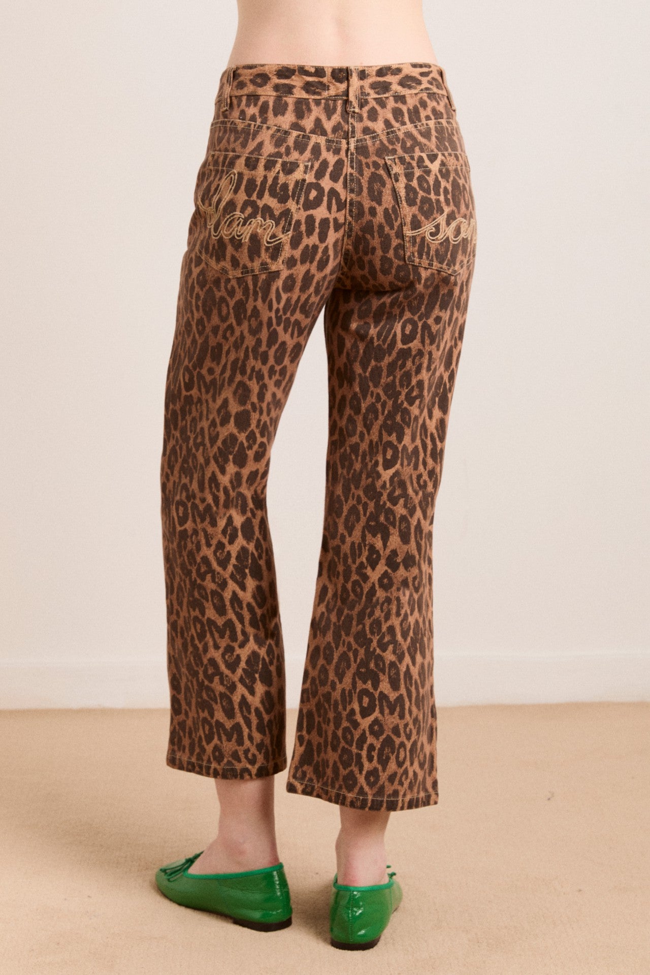 Damson Madder kenny twill trouser- leopard