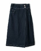Damson Madder raye denim skirt - dark indigo