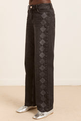 Damson Madder sylvie jeans - grey argyle