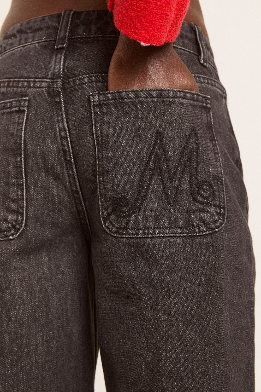 Damson Madder sylvie jeans - grey argyle