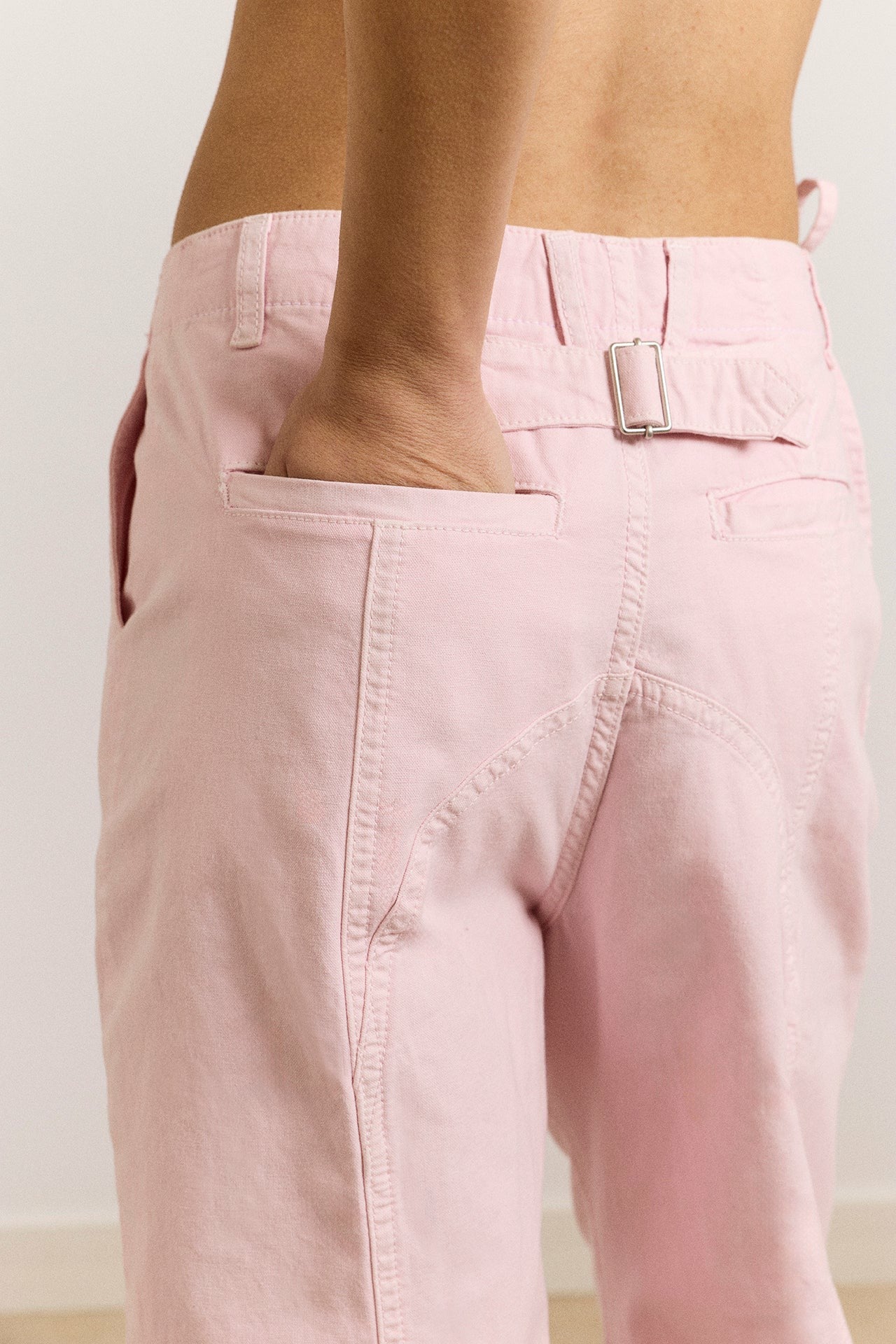 Damson Madder yves capri trouser - pink