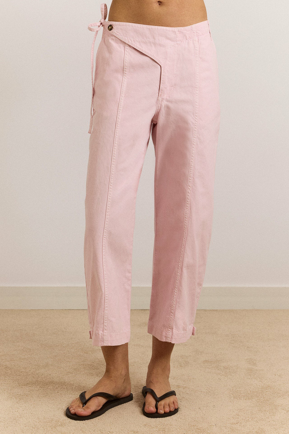 Damson Madder yves capri trouser - pink