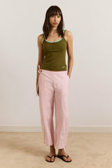 Damson Madder yves capri trouser - pink