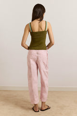 Damson Madder yves capri trouser - pink