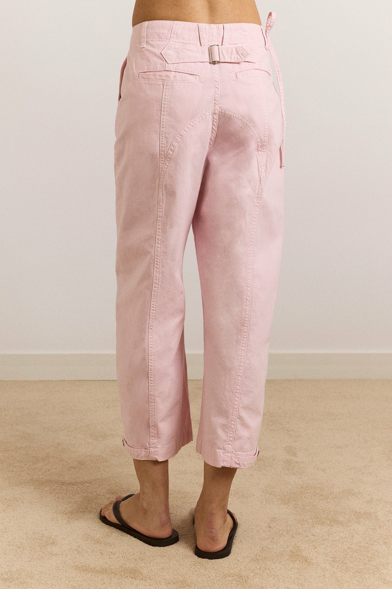 Damson Madder yves capri trouser - pink