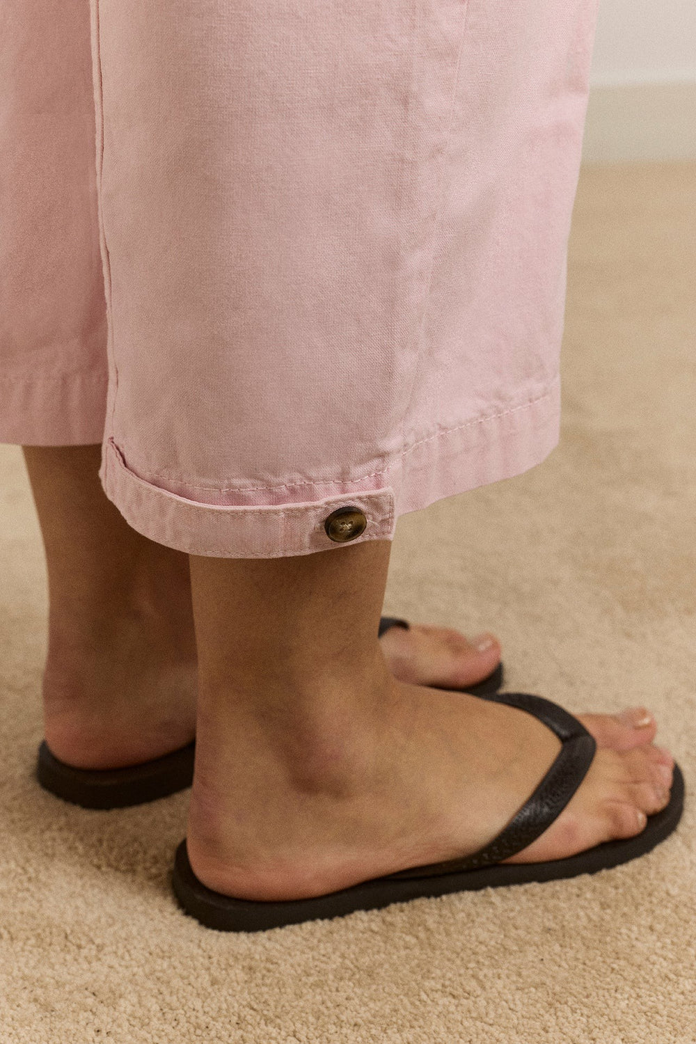 Damson Madder yves capri trouser - pink