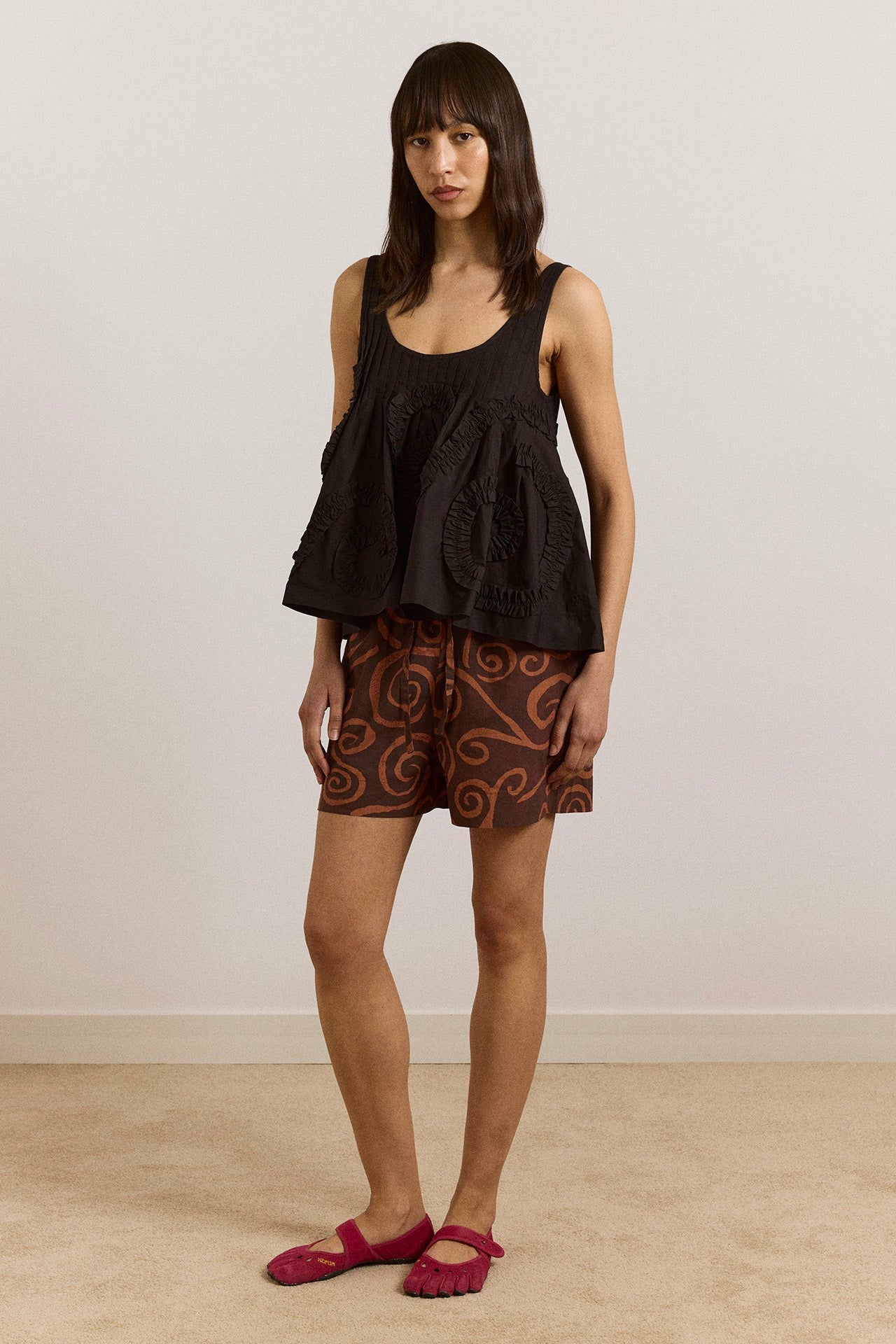 Damson Madder afina pull on short - swirl print