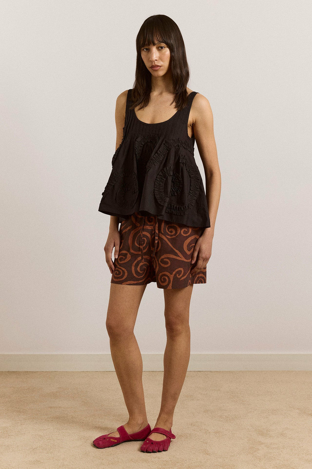 Damson Madder afina pull on short - swirl print