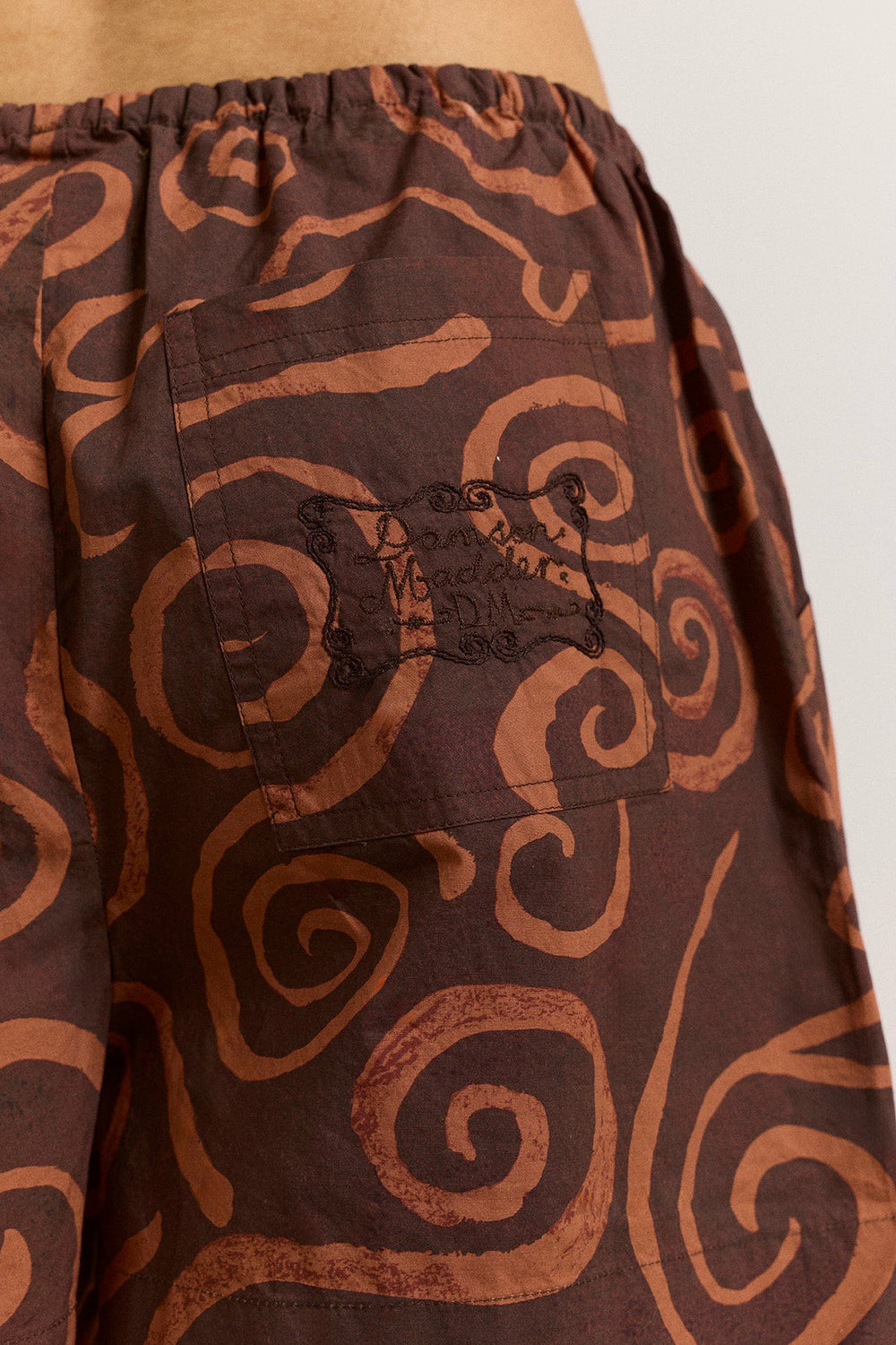 Damson Madder afina pull on short - swirl print