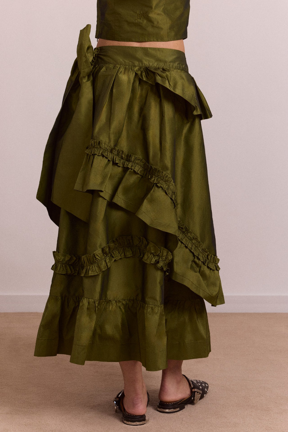Damson Madder constance midi skirt - olive