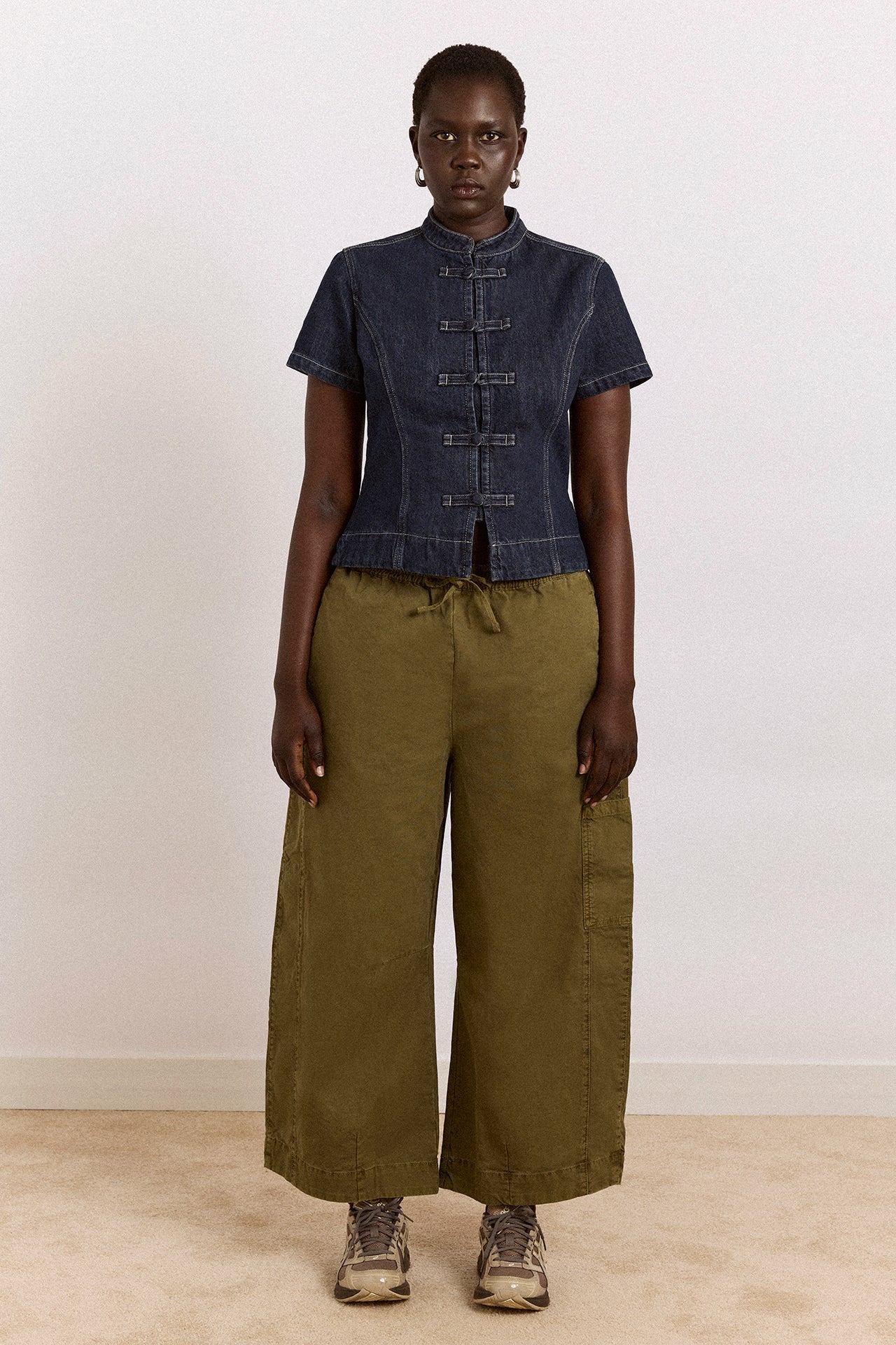 Damson Madder felix twill trousers - olive