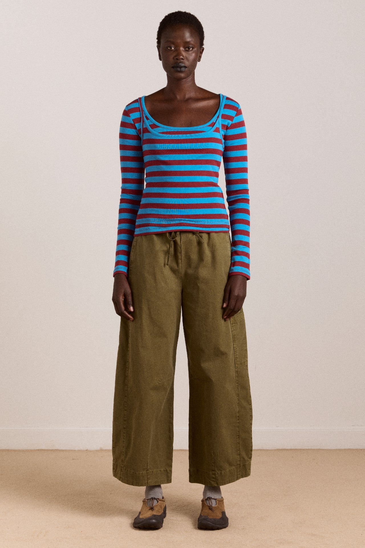 Damson Madder felix twill trousers - olive