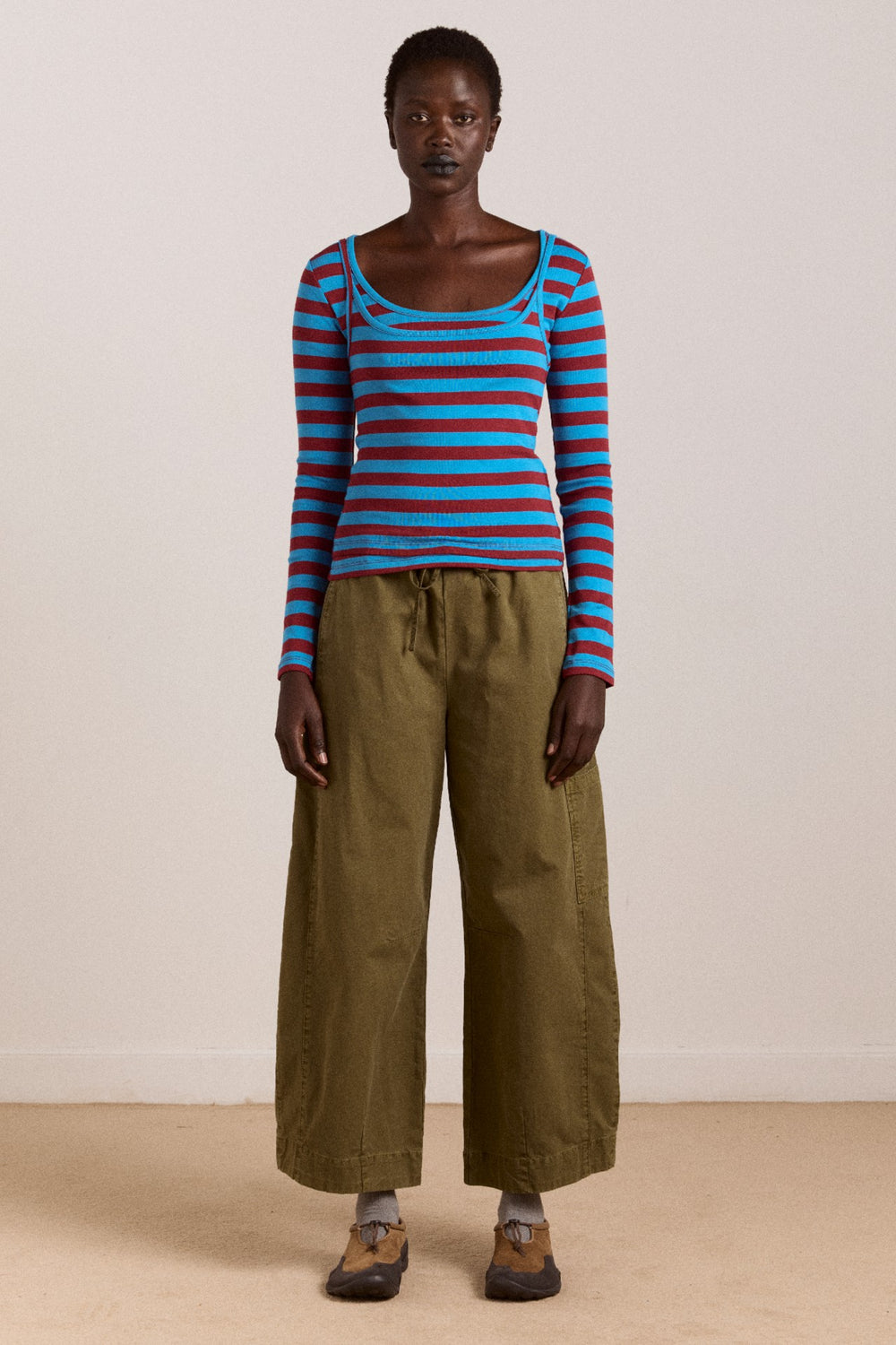 Damson Madder felix twill trousers - olive