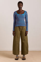 Damson Madder felix twill trousers - olive