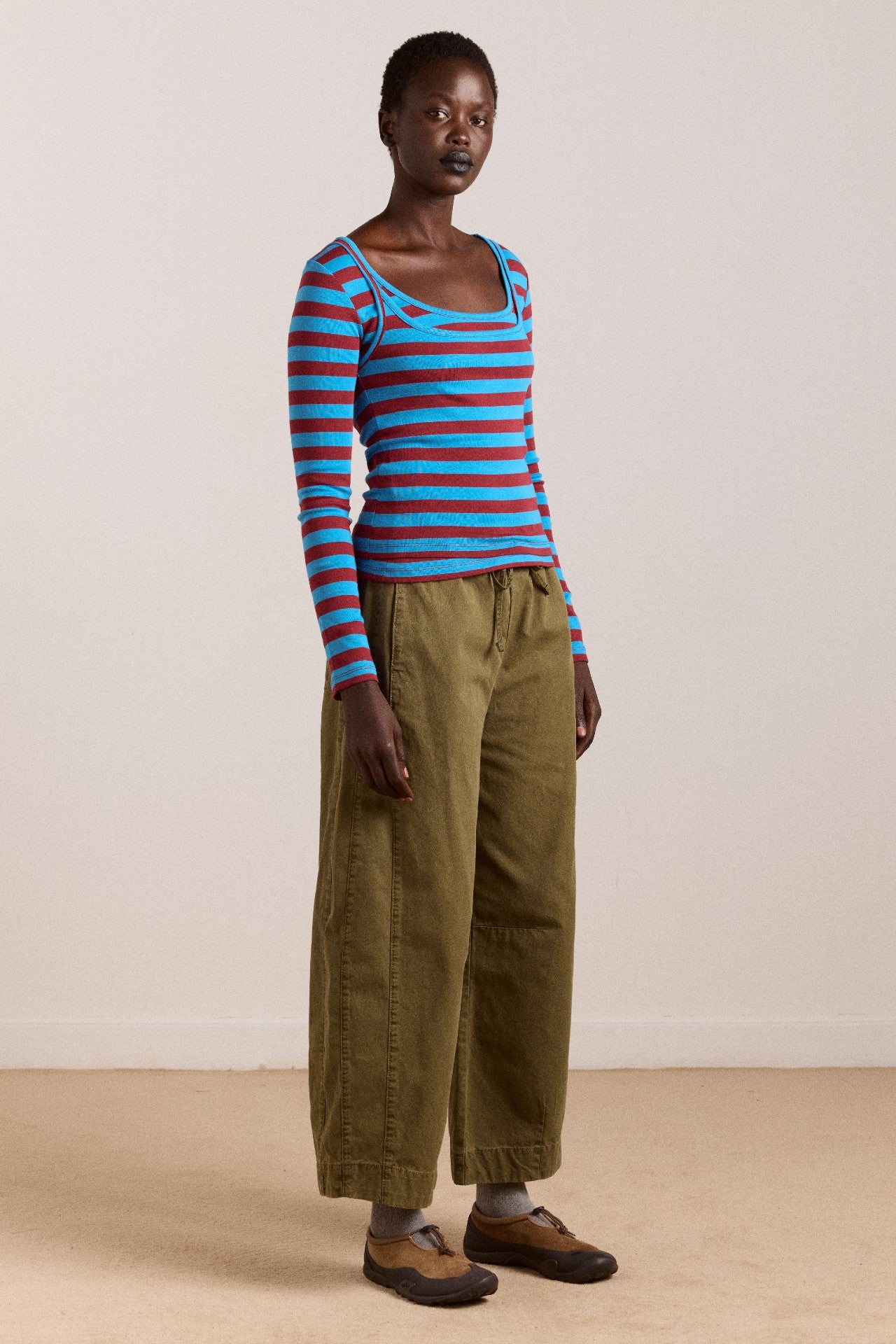 Damson Madder felix twill trousers - olive