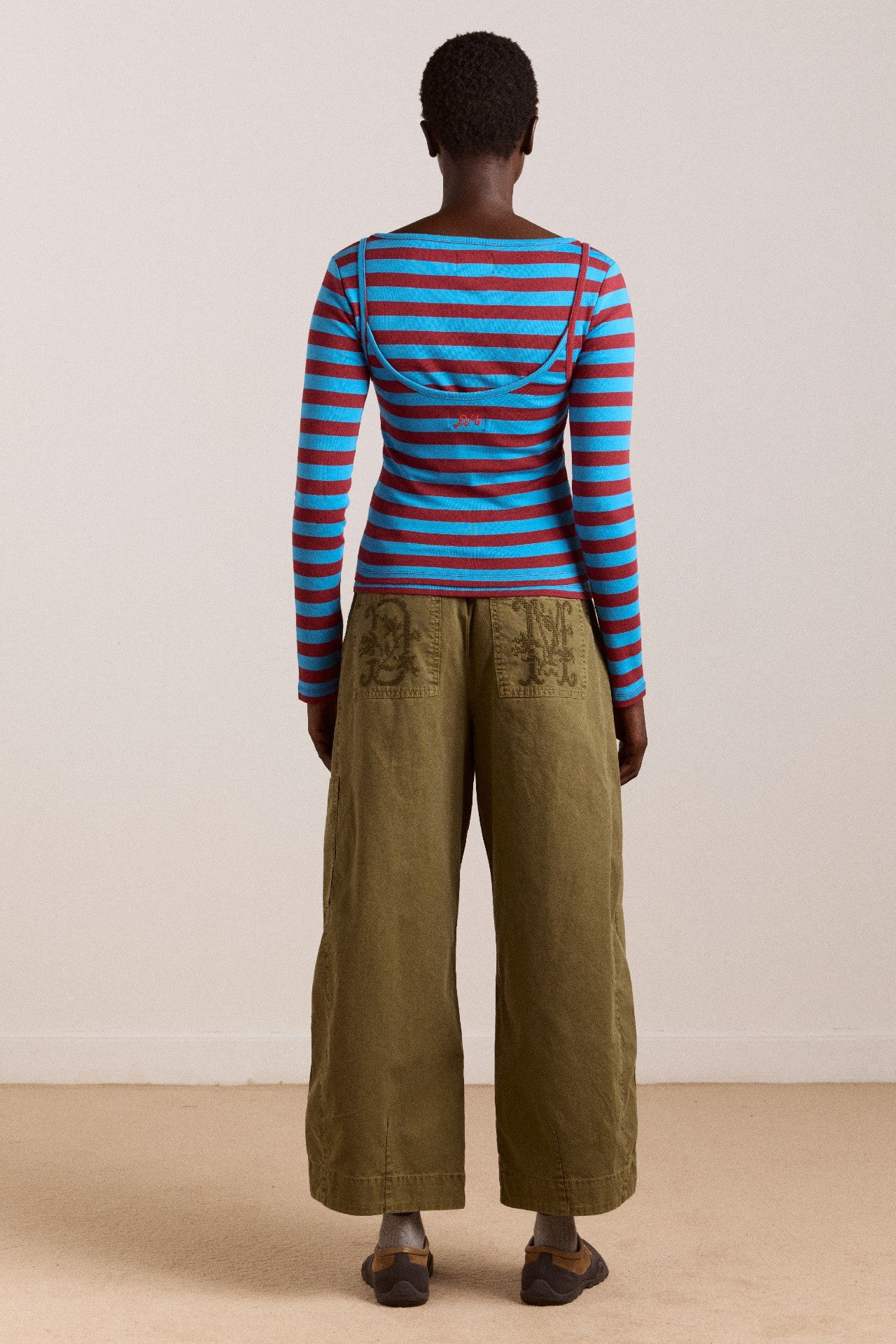 Damson Madder felix twill trousers - olive
