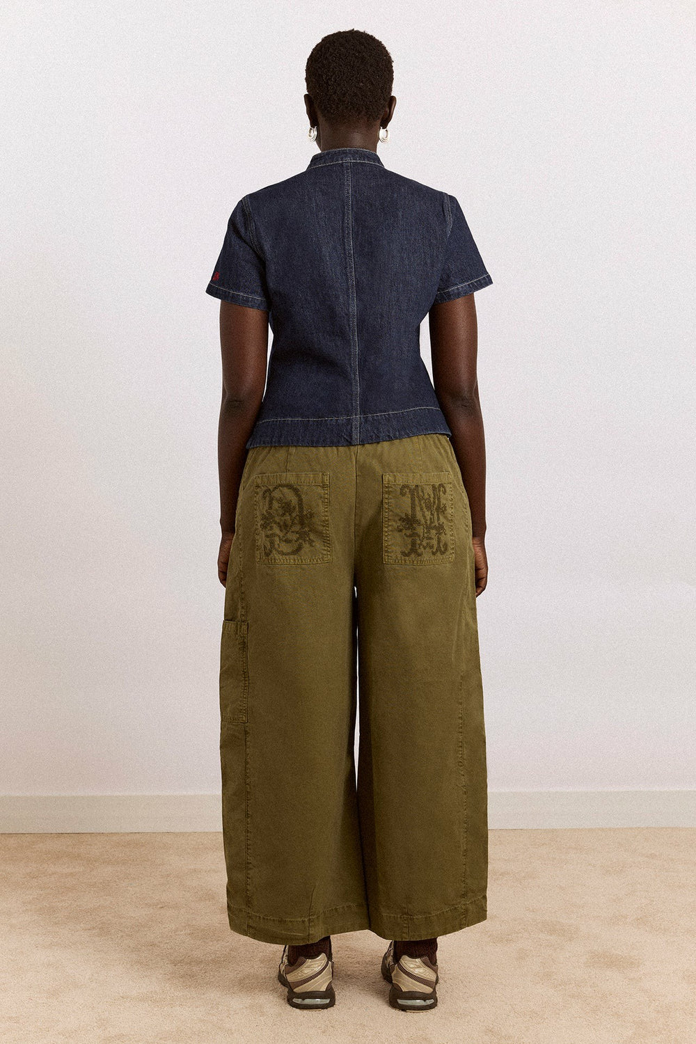 Damson Madder felix twill trousers - olive