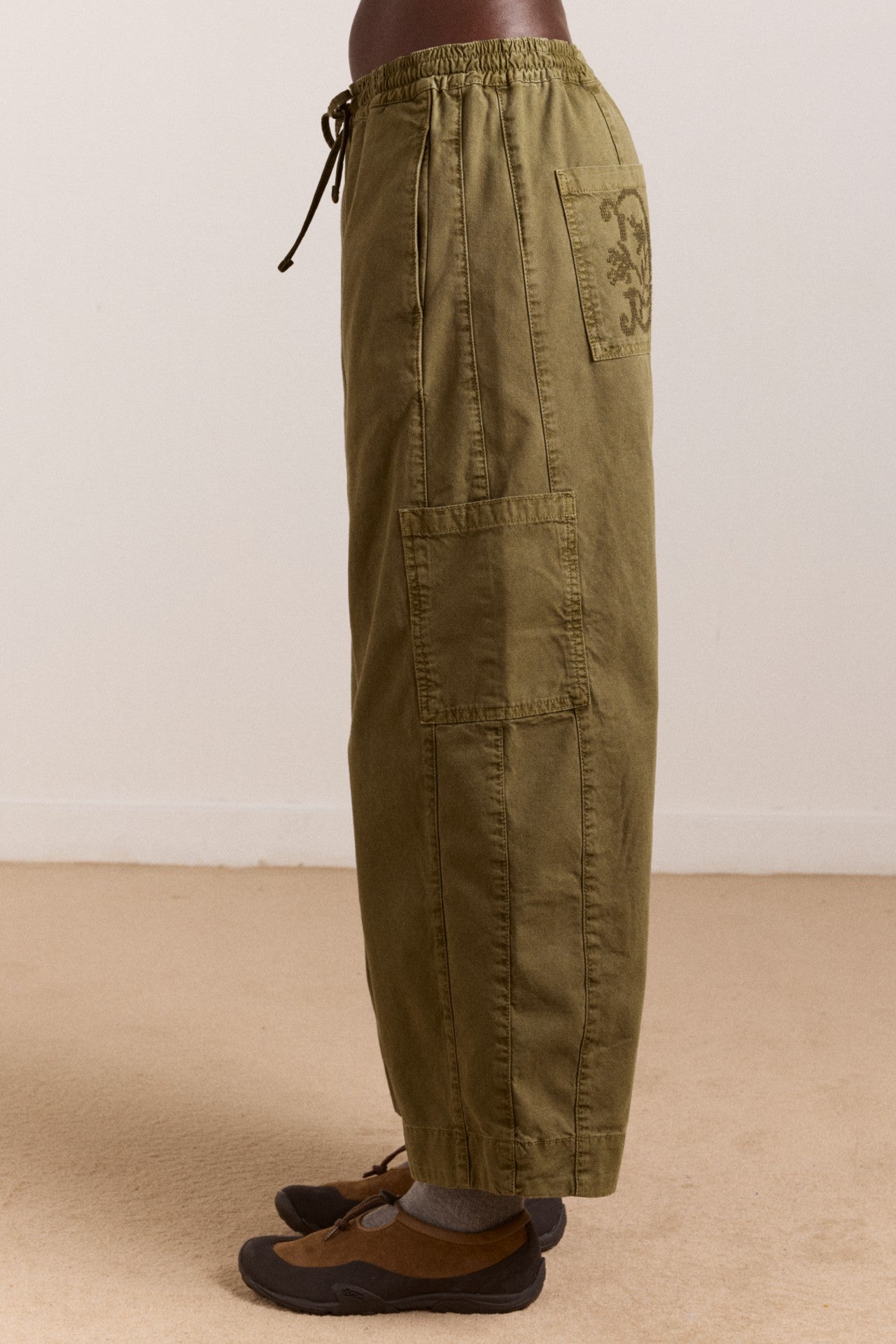 Damson Madder felix twill trousers - olive