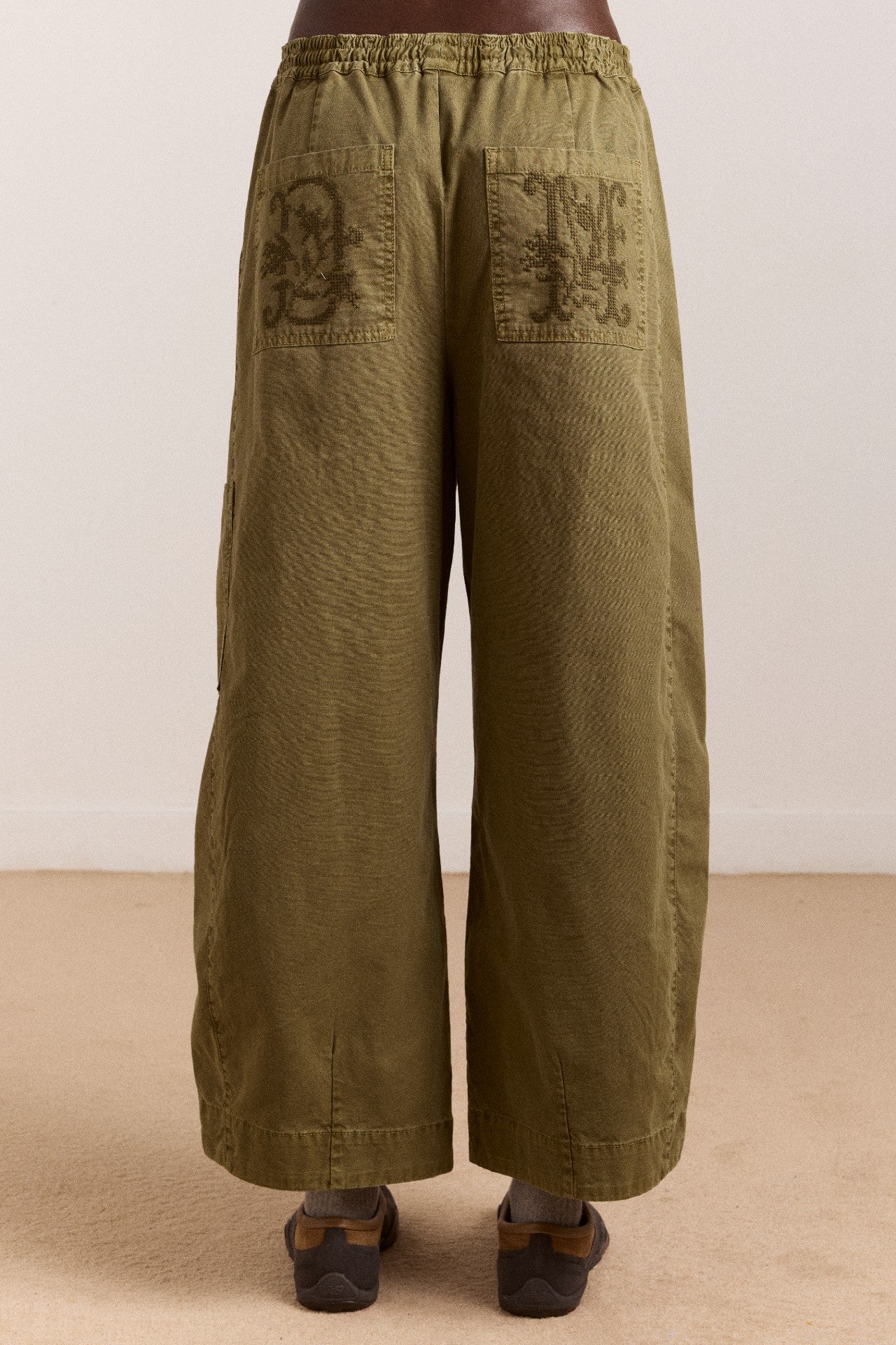 Damson Madder felix twill trousers - olive