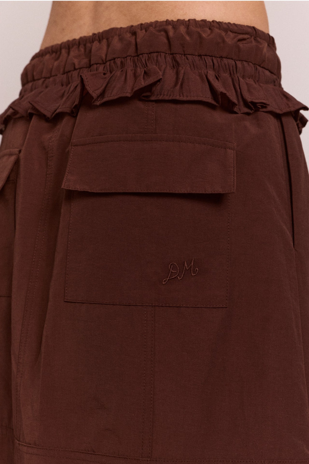 Damson Madder amber double layer midi skirt - choc