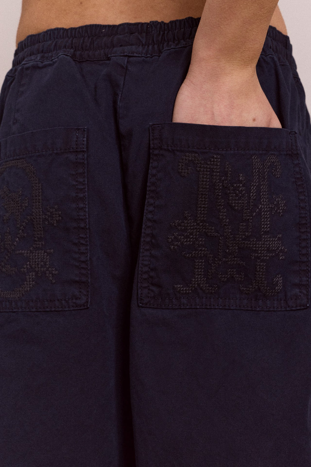 Damson Madder felix twill trouser - navy