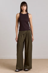 Damson Madder fabia trouser - khaki