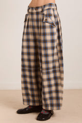 Damson Madder mara trouser - blur brushed check