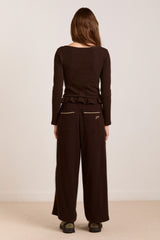 Damson Madder piper waffle jogger - chocolate