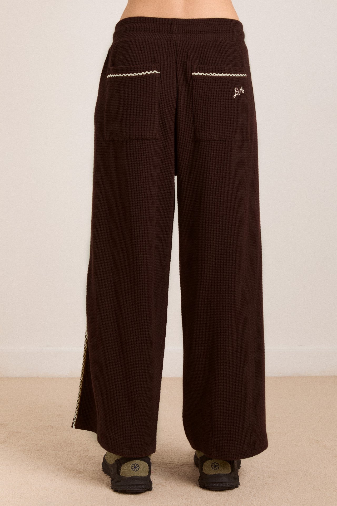 Damson Madder piper waffle jogger - chocolate