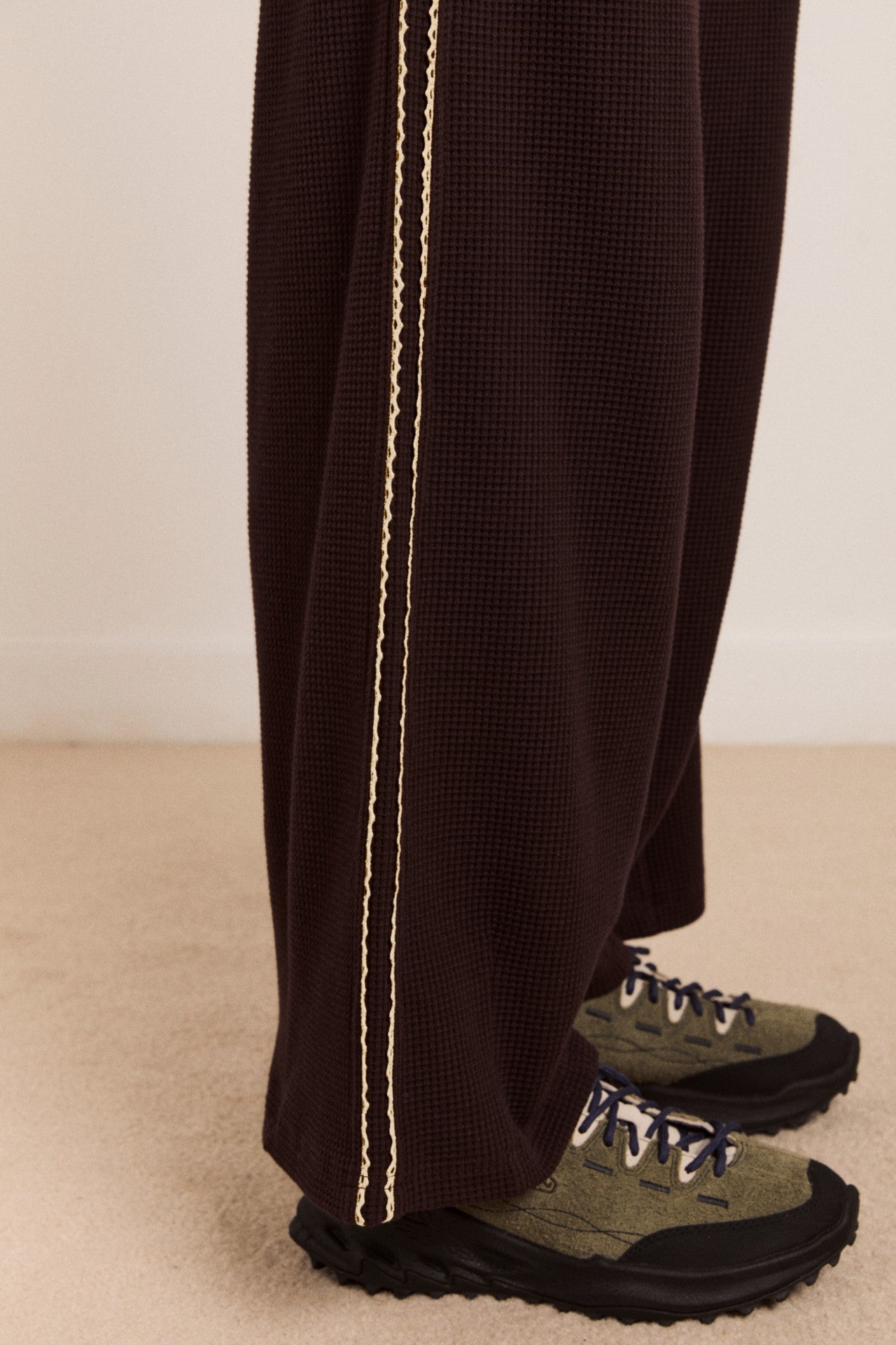Damson Madder piper waffle jogger - chocolate