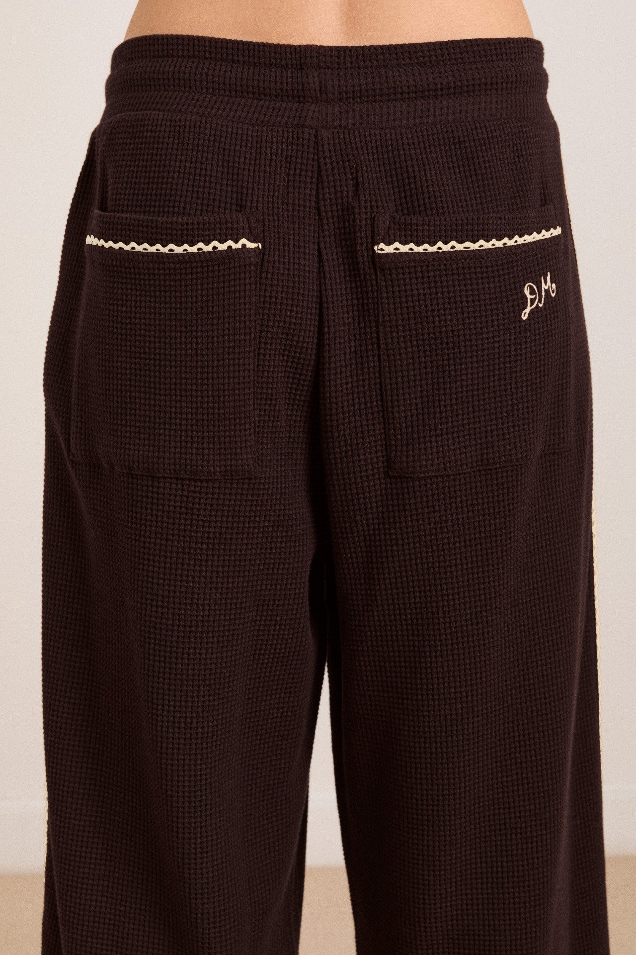 Damson Madder piper waffle jogger - chocolate