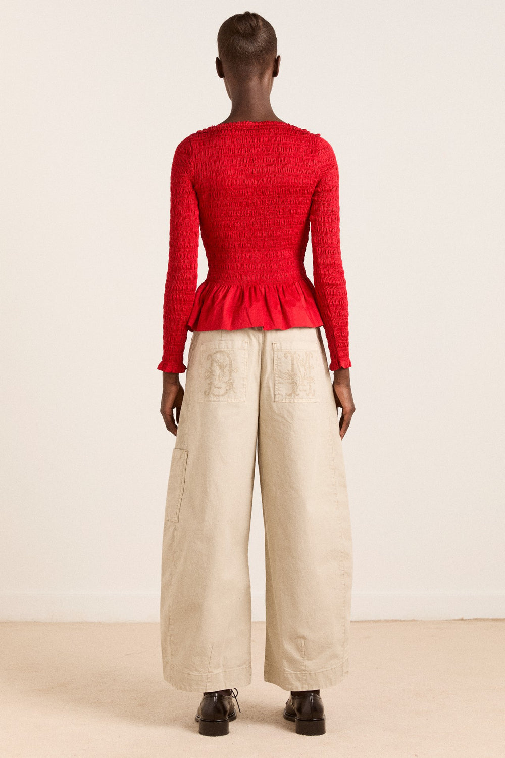 Damson Madder felix twill trouser - stone