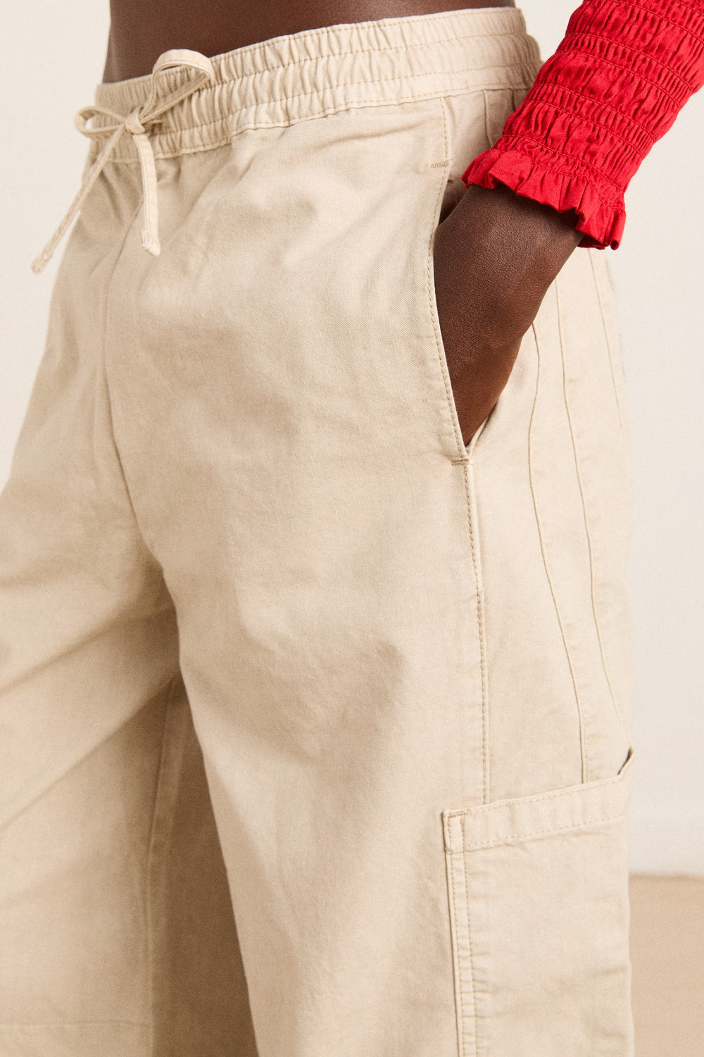 Damson Madder felix twill trouser - stone