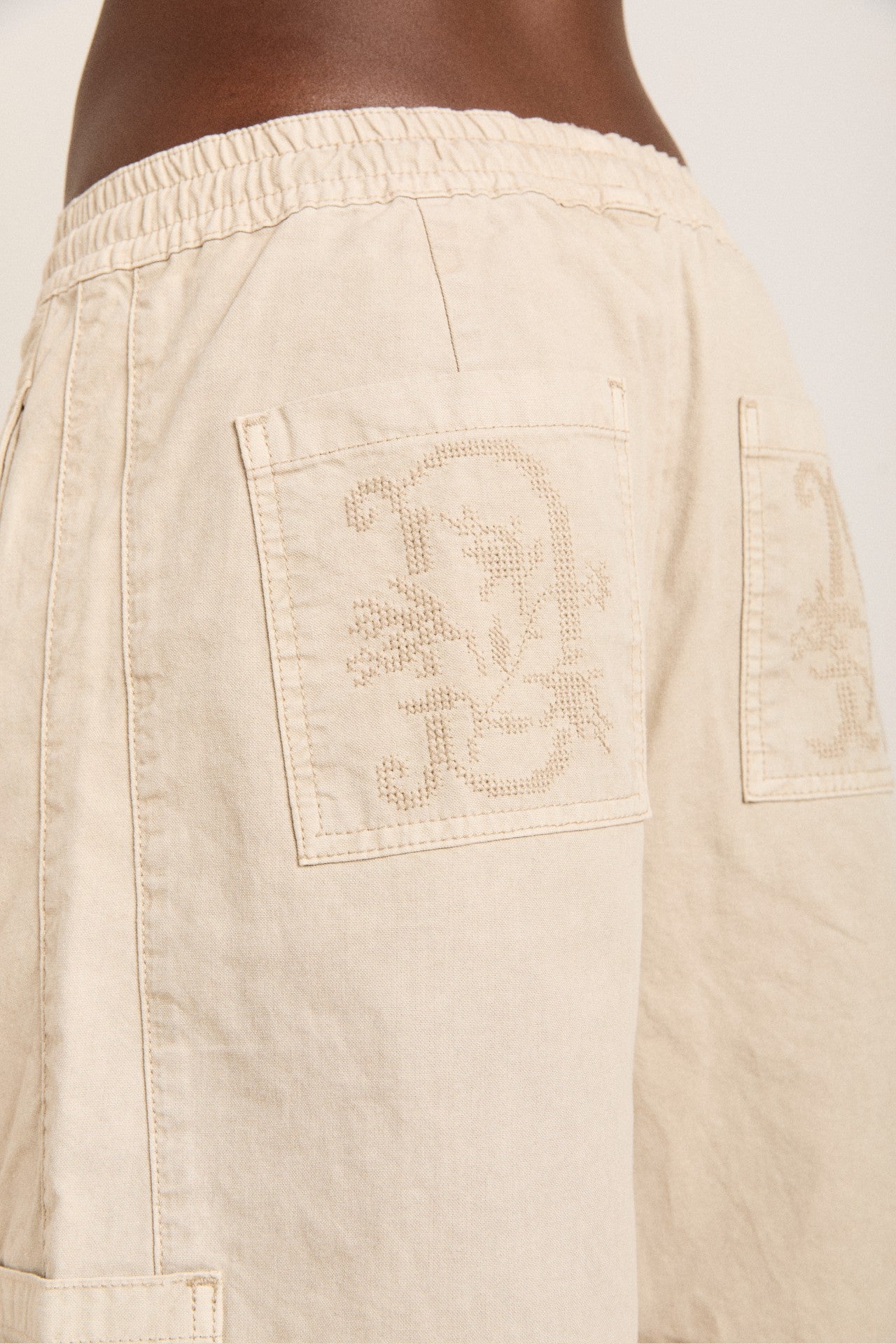 Damson Madder felix twill trouser - stone