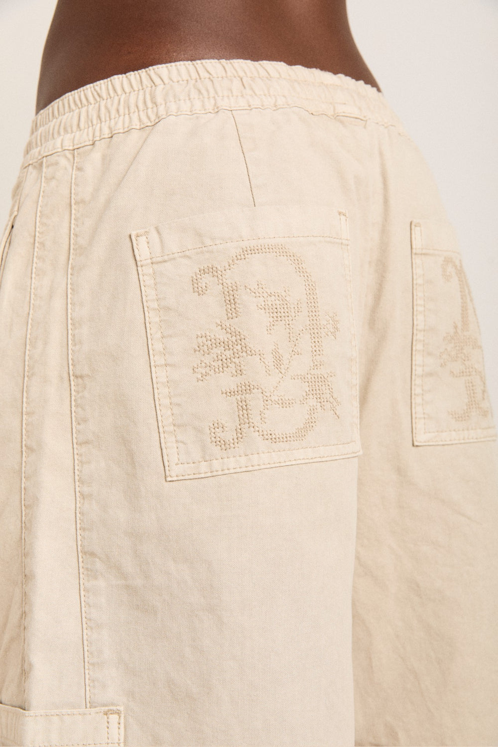 Damson Madder felix twill trouser - stone