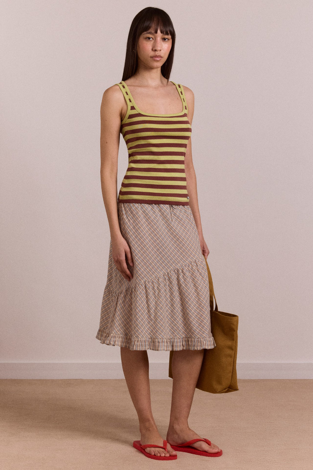 Damson Madder sigourney skirt - ginger check