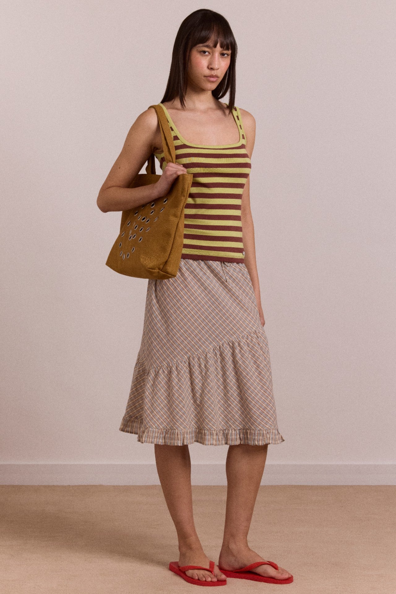 Damson Madder sigourney skirt - ginger check