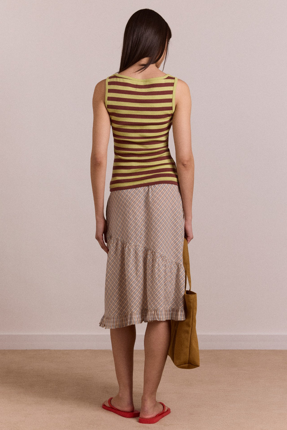 Damson Madder sigourney skirt - ginger check