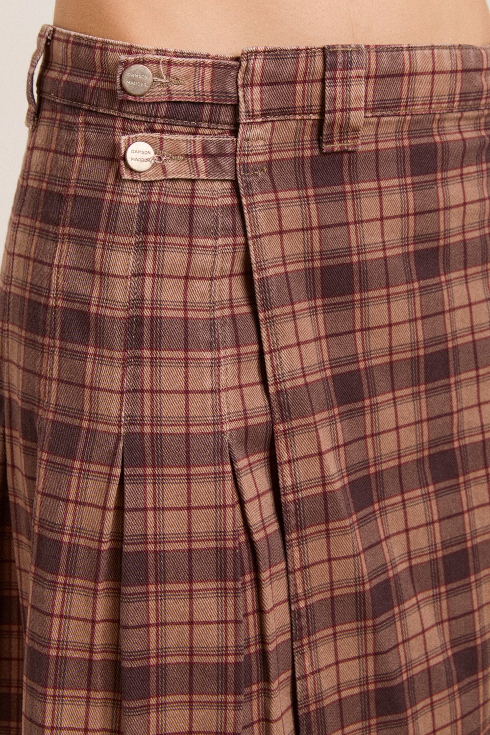 Damson Madder matty kilt - tan check