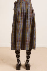 Damson Madder josie midi skirt - multi check
