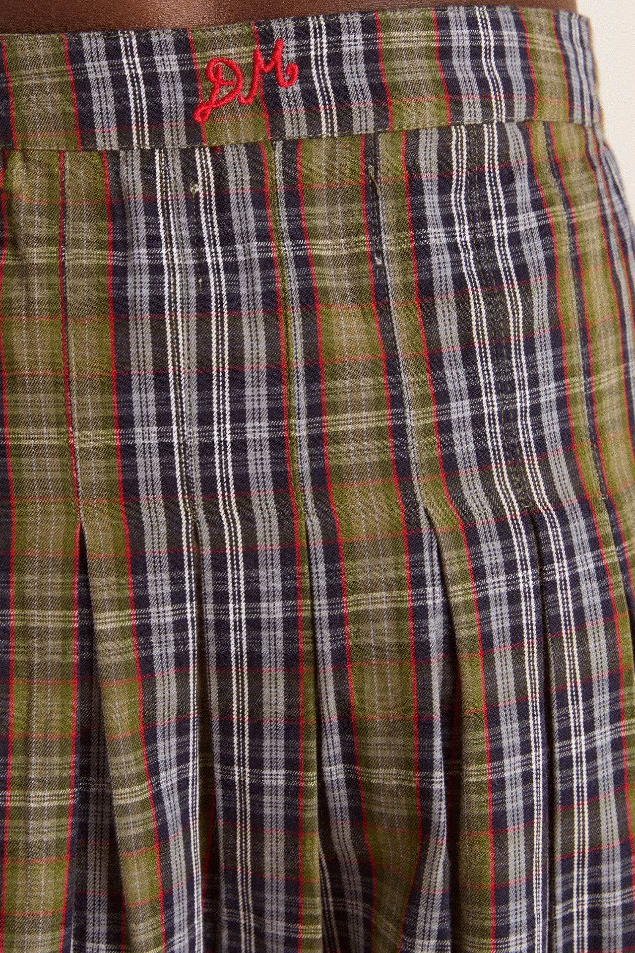 Damson Madder josie midi skirt - multi check