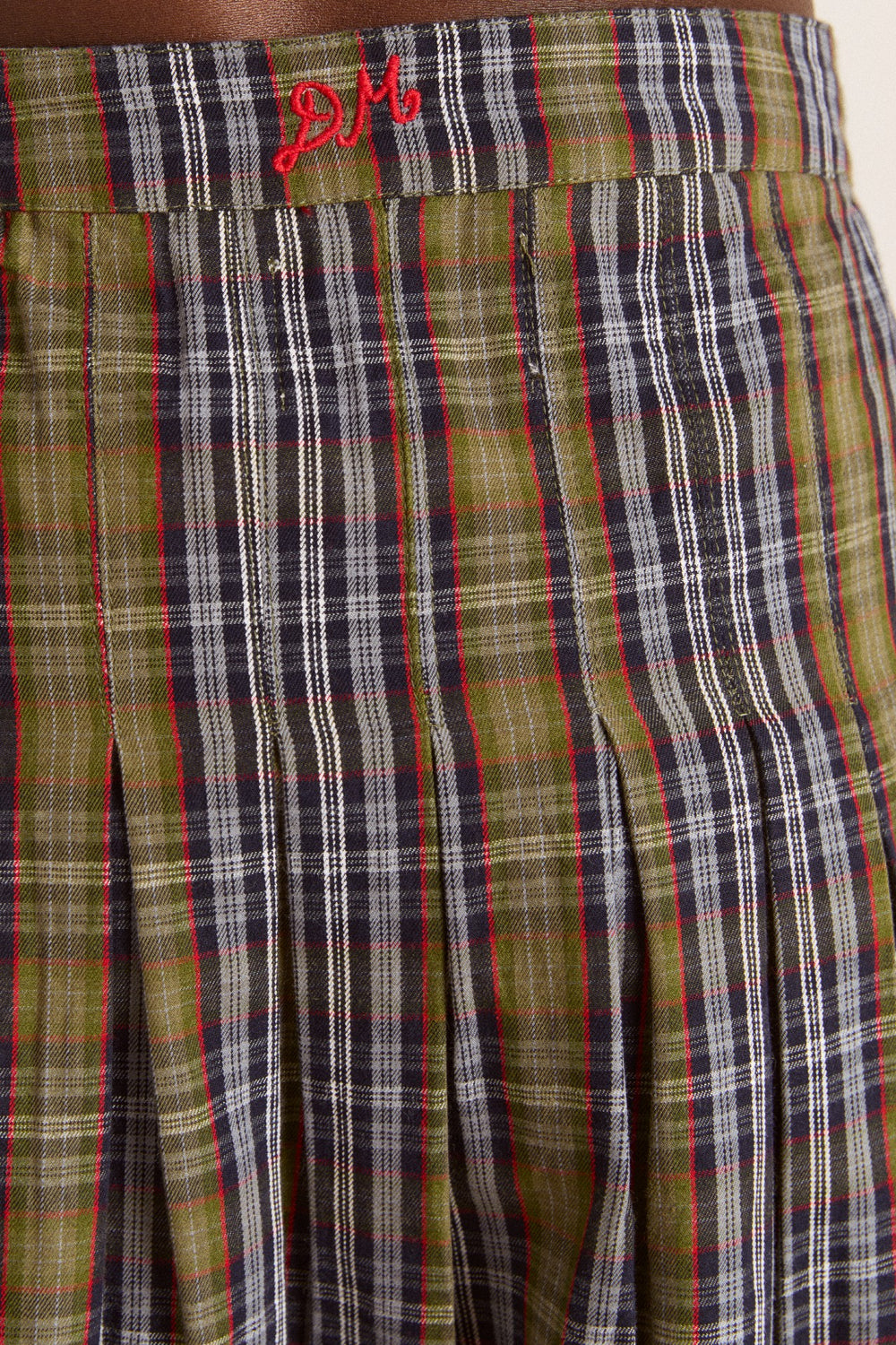 Damson Madder josie midi skirt - multi check