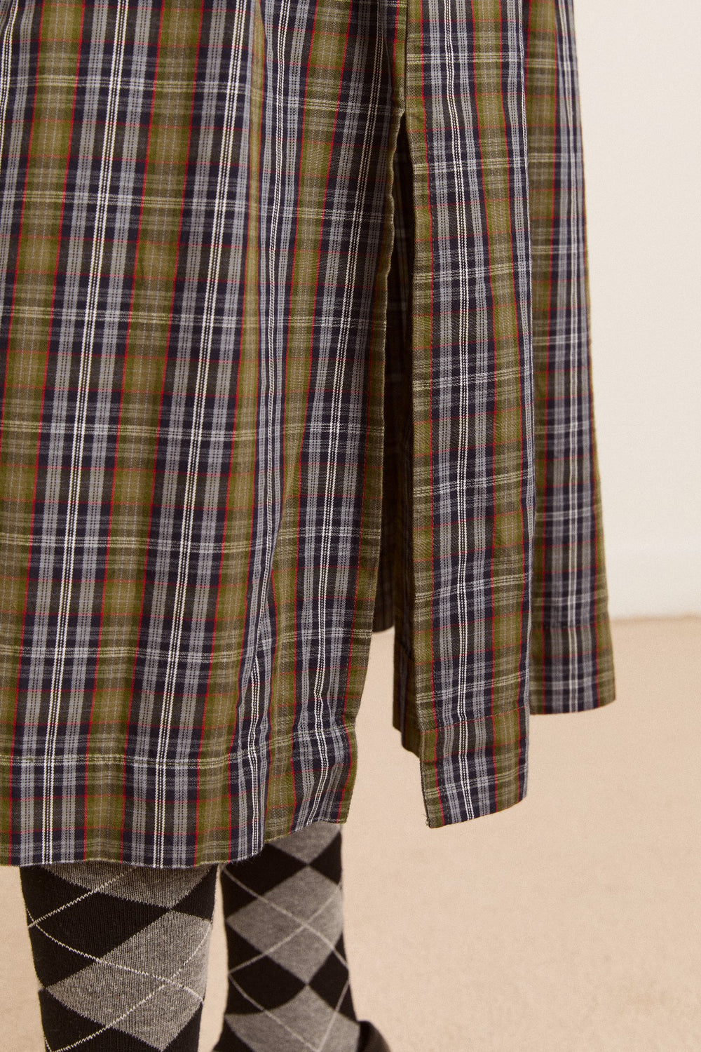 Damson Madder josie midi skirt - multi check