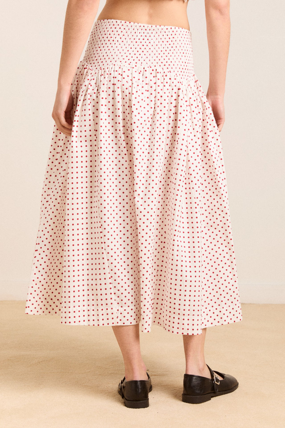 Damson Madder layla skirt - off white and red spot
