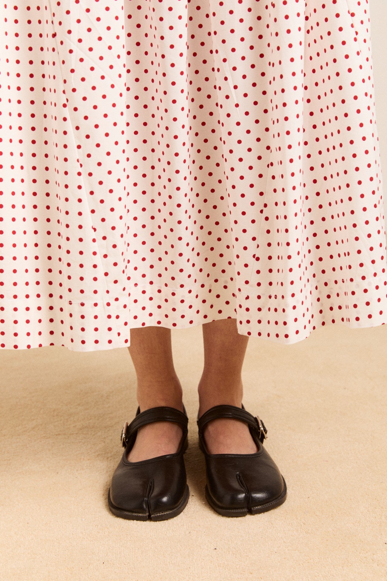Damson Madder layla skirt - off white and red spot